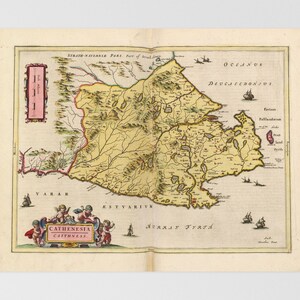 Karte von Caithness | Watten, Houstry, Halkirk, Wick, Thurso, nördlichen Highlands, Großbritannien, Latheron, Papigoe, Keiss, Highland, Latheron