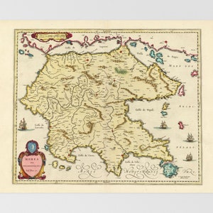 Mapa de Grecia / Grecia, Peloponeso, Dytiki Ellada, Attiki, Stere Ellda, Puente Antiguo, Castillo, Katakolon, Monte Didimo