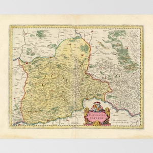 Kaart van Opper-Palts} Cadeau voor Duitse vader: Burglengenfeld, Maxhtte Haidhof, Teublitz