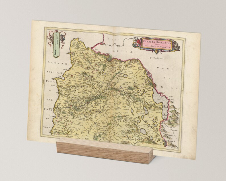 Old Map of Ayrshire Vintage Ayrshire Map Ayr Maybole Etsy