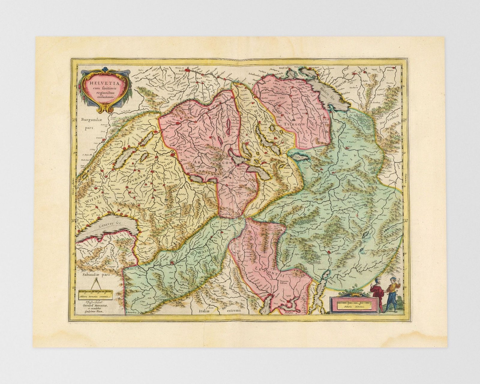 Switzerland Old Map | Luzern, Horw, Kriens, Sarnen, Stans, Central Switzerland, Switzerland, Adliswil, Thalwil, Wdenswil, Bern, Alps, Donau,
