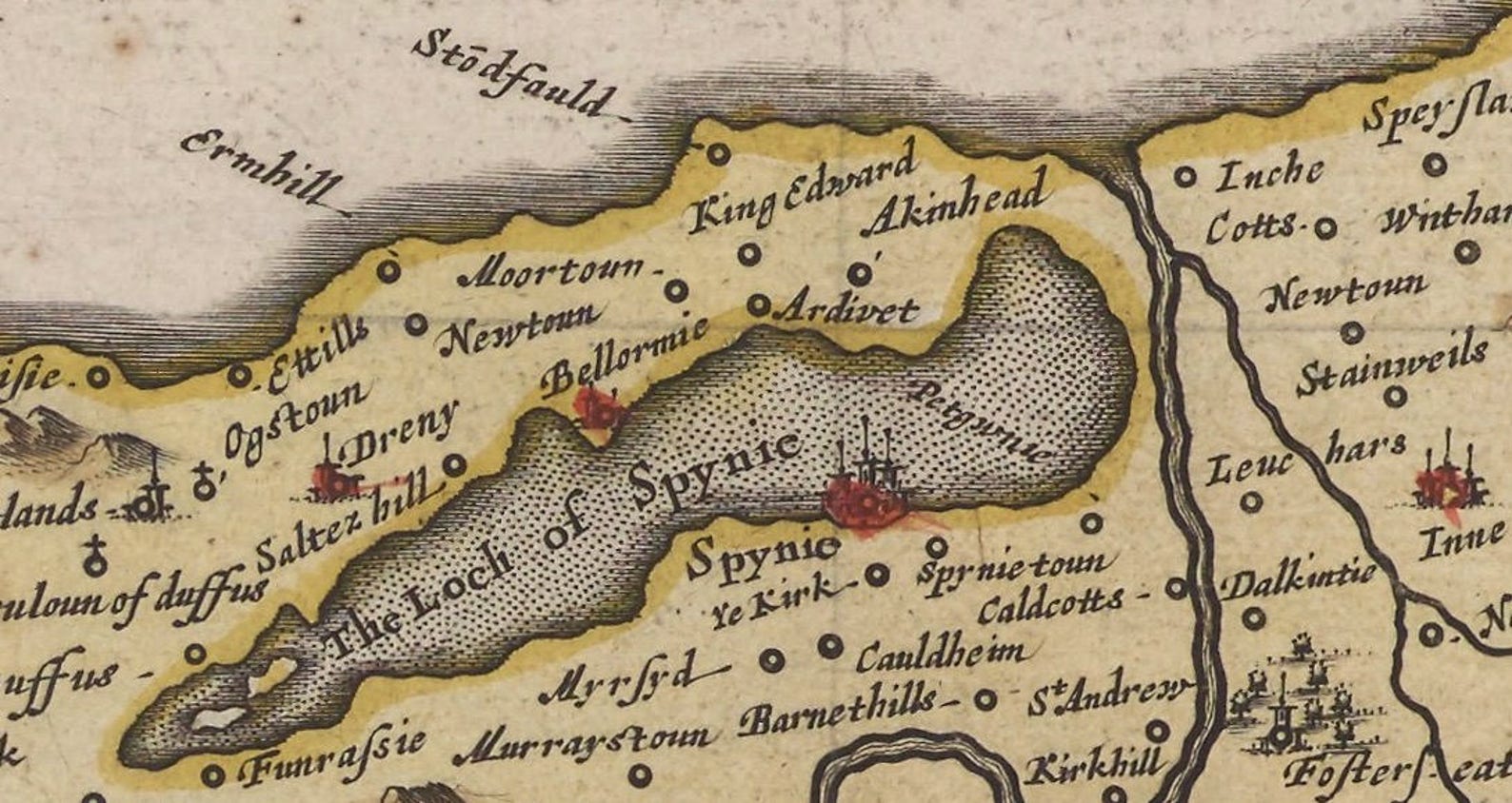 Old Map of Moray Firth Vintage Map shows Inverness Elgin | Etsy