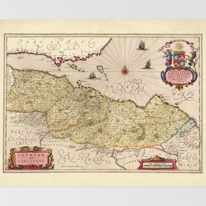 Carte Lothian | Édimbourg, Dalkeith, Musselburgh, Prestonpans, Kirkcaldy, Écosse, Royaume-Uni, Wallyford, Cousland, Whitecraig, Est
