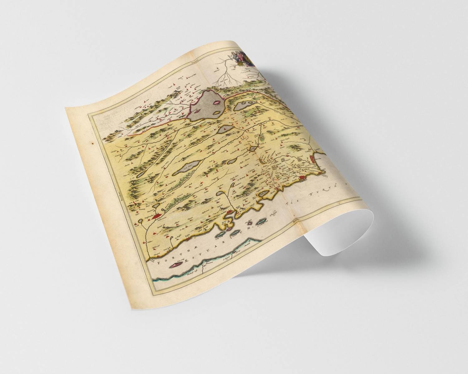 Fife Old Map Cowdenbeath, Cardenden, Lochgelly, Ballingry, Kelty, Fife, United Kingdom