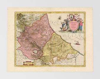 Abruzzo region Old Map | Chieti, Pescara, Cepagatti, Penne, Spoltore, Abruzzo, Italy, Lanciano, Citt Santangelo, Montesilvano, Laquila, Appe