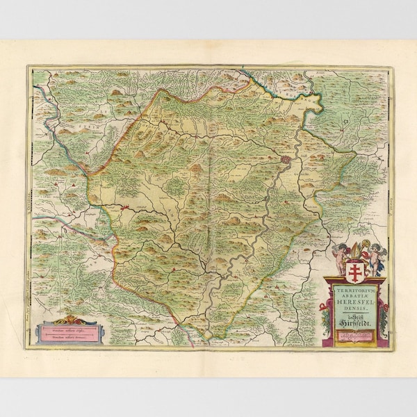 Hesse Old Map | Beiershausen, Gomannsrode, Niederaula, Mengshausen, Kerspenhausen, Hessen, Germany, Reimboldshausen, Unterhaun, Heenes, Hess