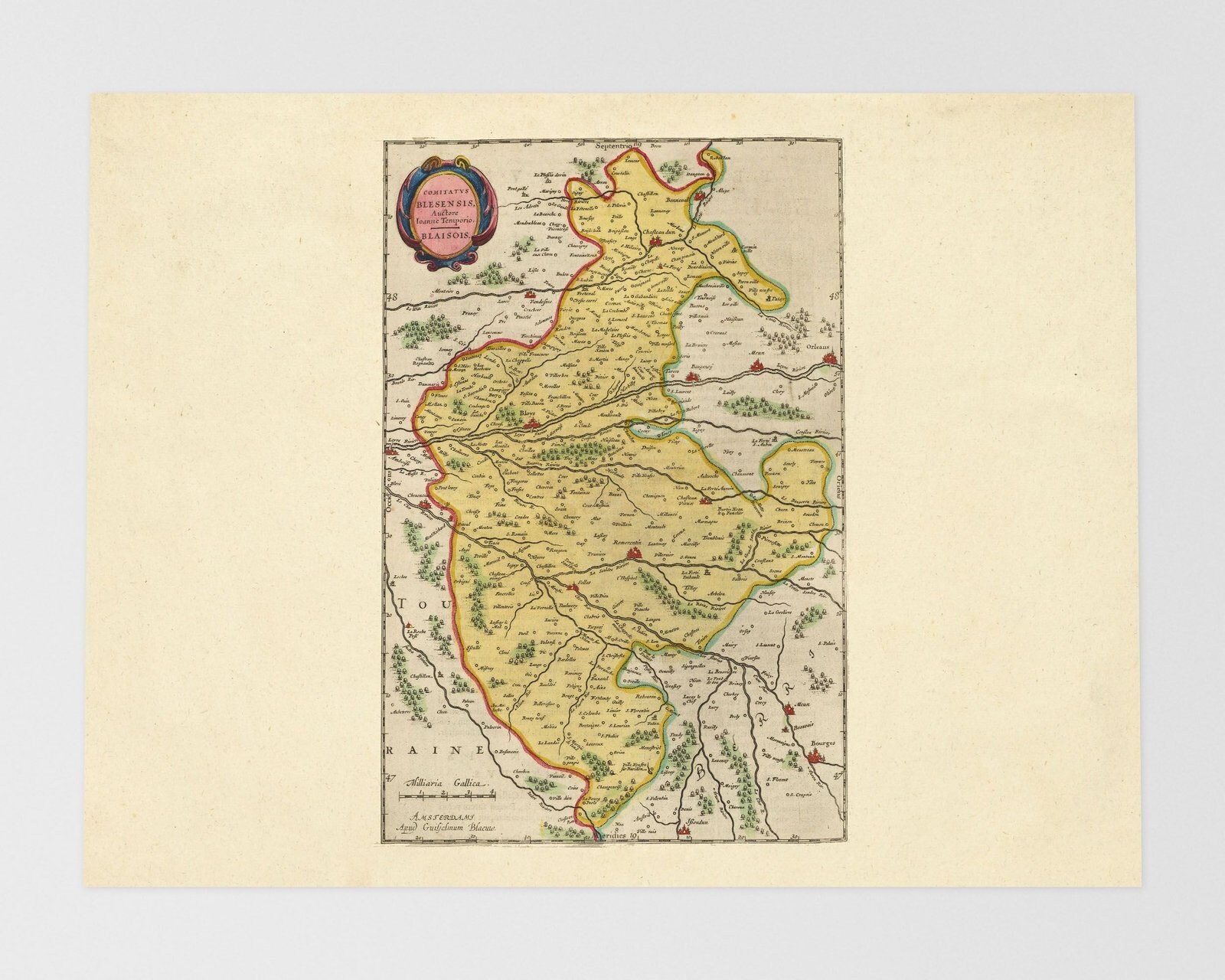 France Old Map | Blois, Romorantin Lanthenay, Marcilly En Gault, Selles Saint Denis, Givres, Centre Valdeloire, France, Olivet, Luc, Chteaud