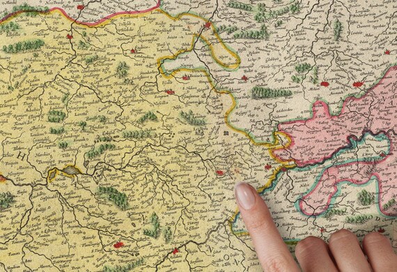 Mons Old Map Print Of Belgium Mons Cuesmes Flenu Ghlin Etsy