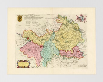西フランドルの地図 } ベルギーの古い地図: コルトレイク