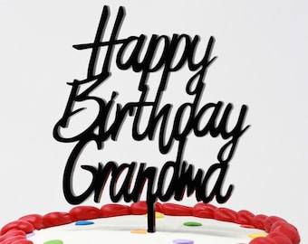 Happy Birthday Grandma Cake Topper
