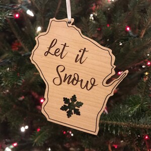 Let it Snow WI Ornament