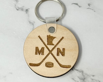 Minnesota Hockey Keychain