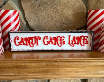 Candy Cane Lane Sign