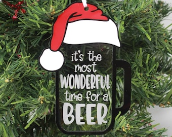 Most Wonderful Time for a Beer Ornament