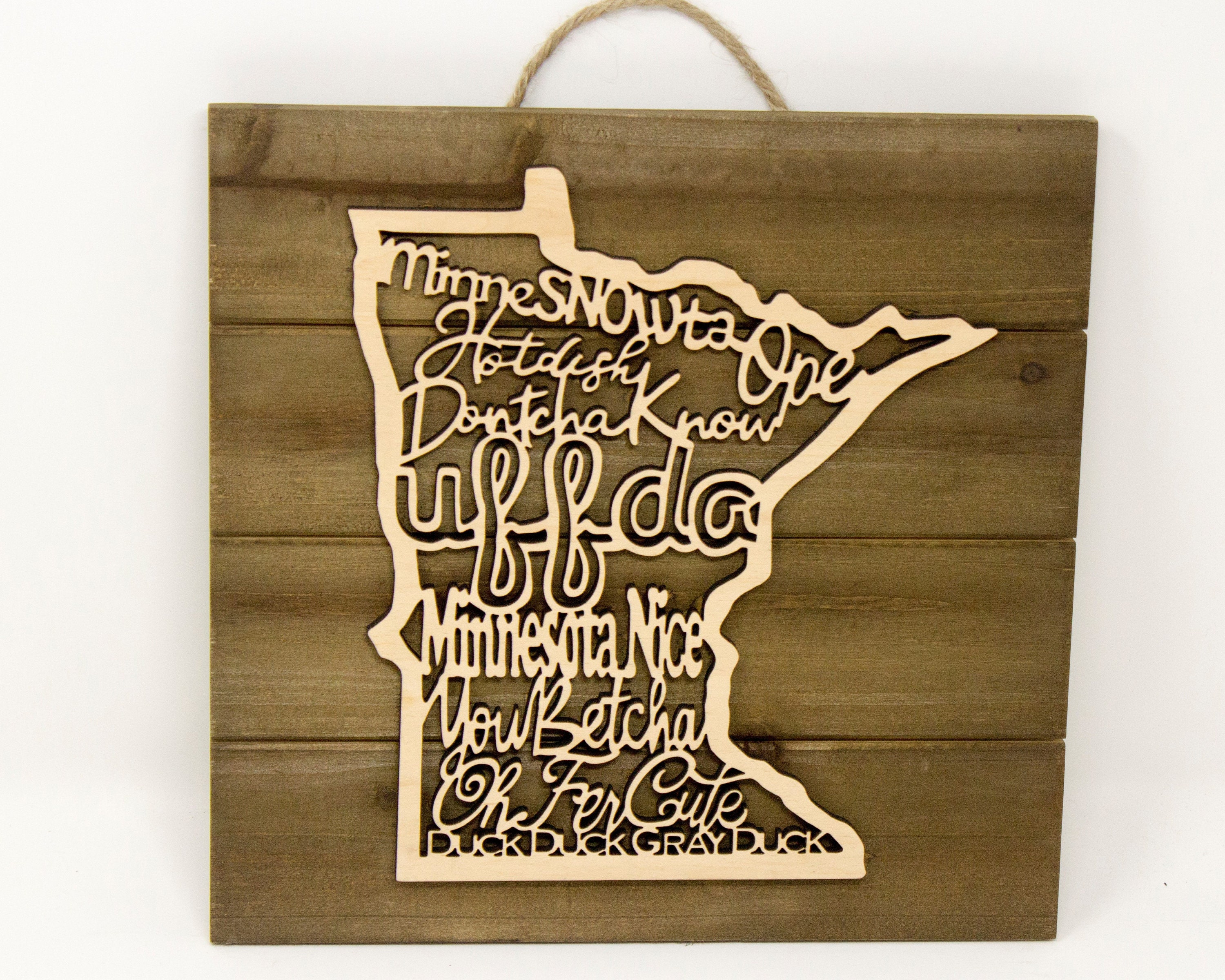 Minnesota Sayings Wall Sign Etsy