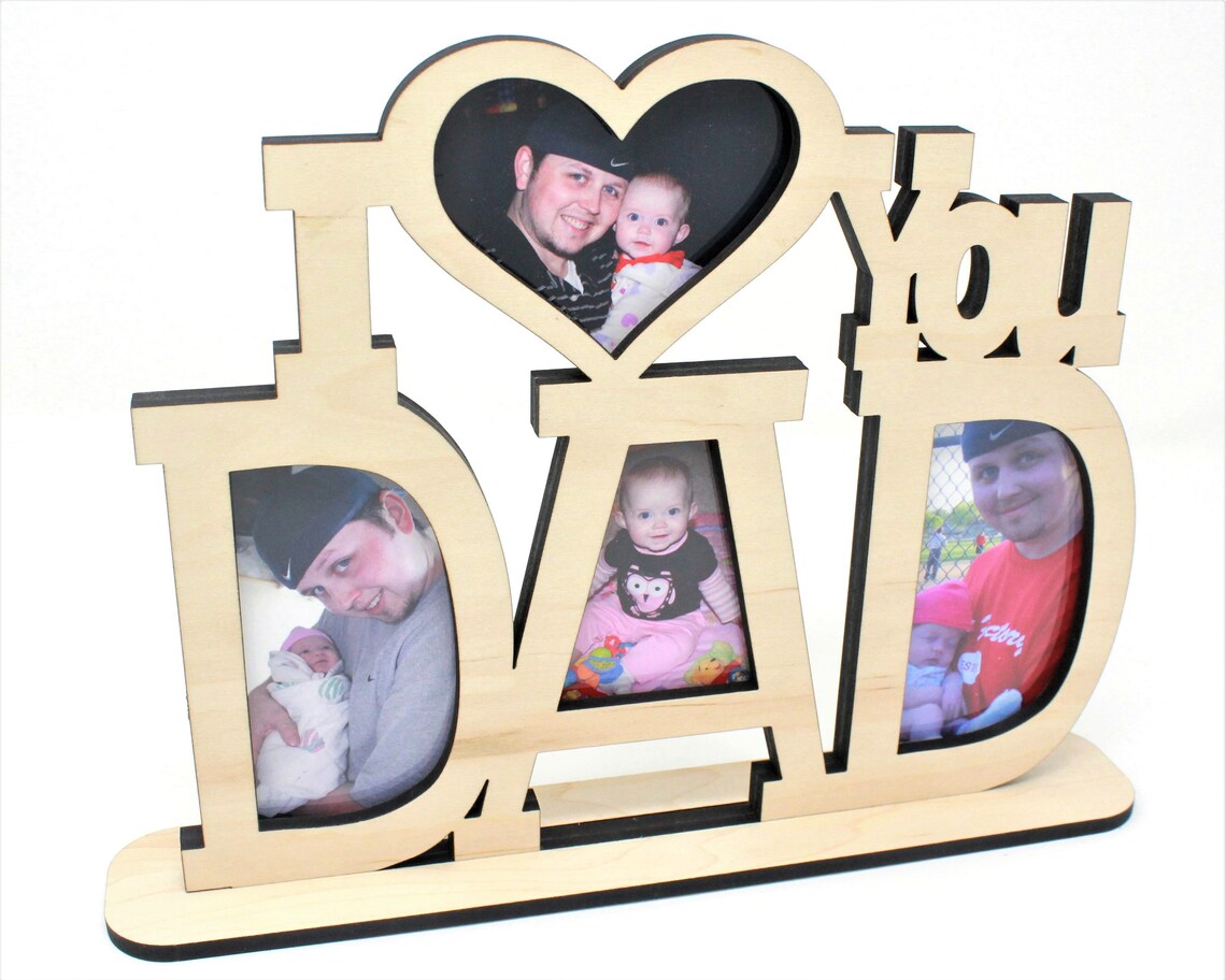 I Love You Dad Picture Frame Etsy