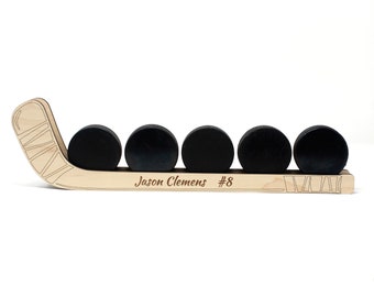 Personalized Hockey Puck Display Shelf