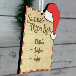 Personalized Santas Nice List Christmas Ornament image 3