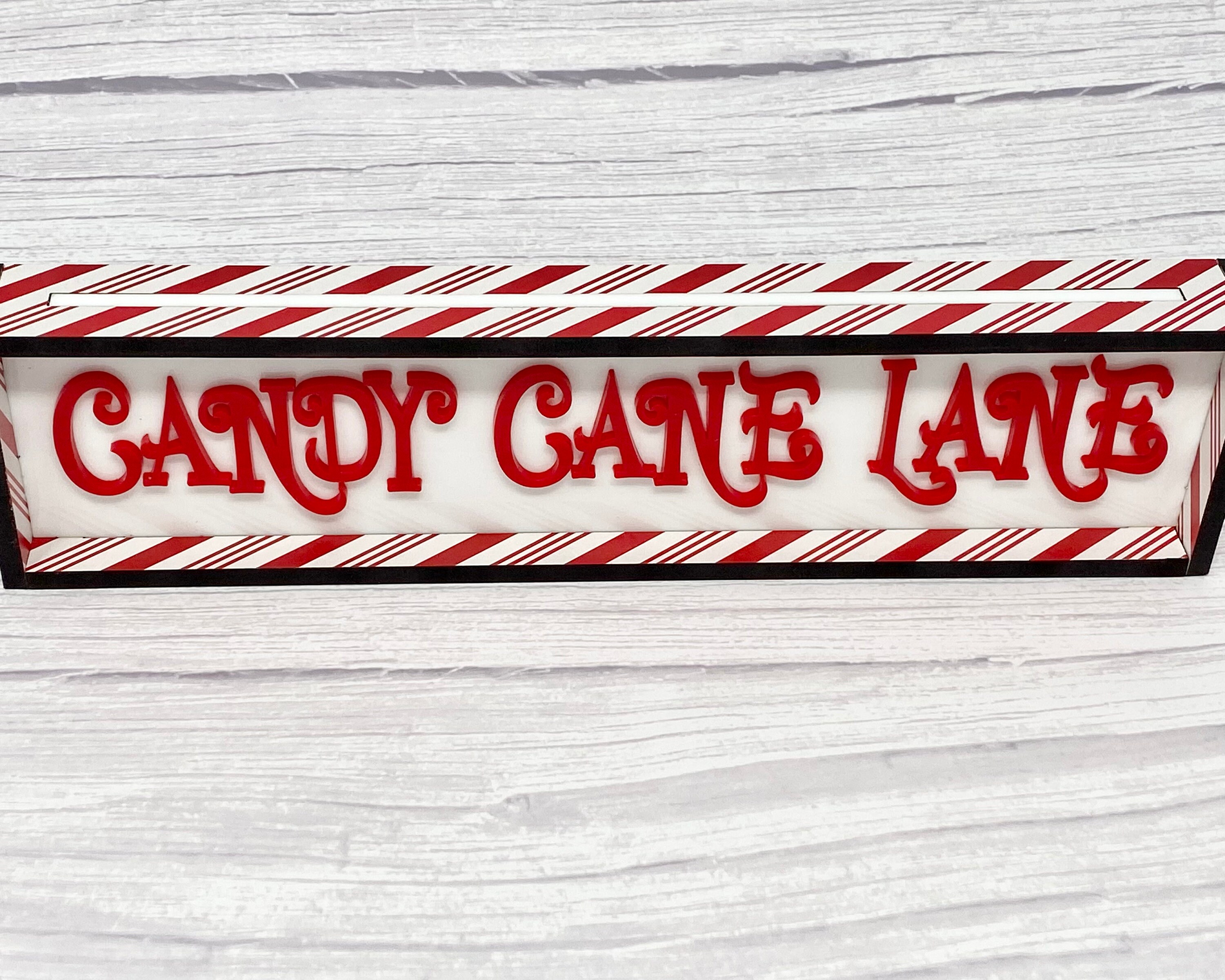Candy Cane Lane Sign Etsy