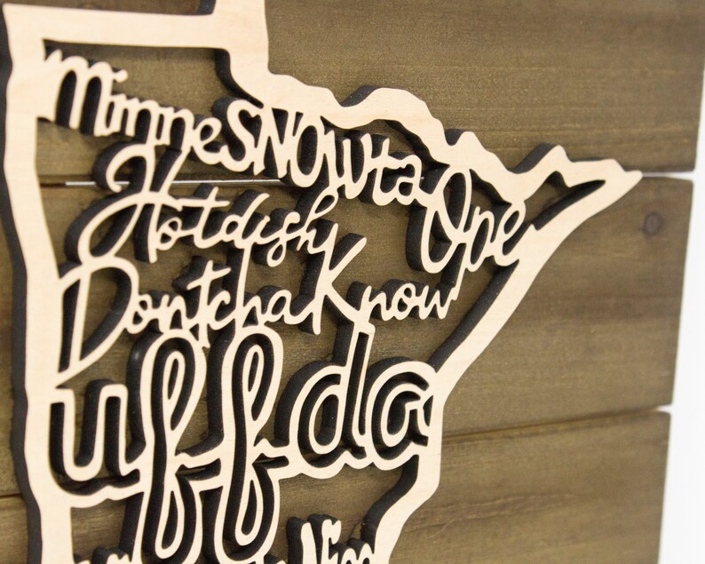 Minnesota Sayings Wall Sign Etsy