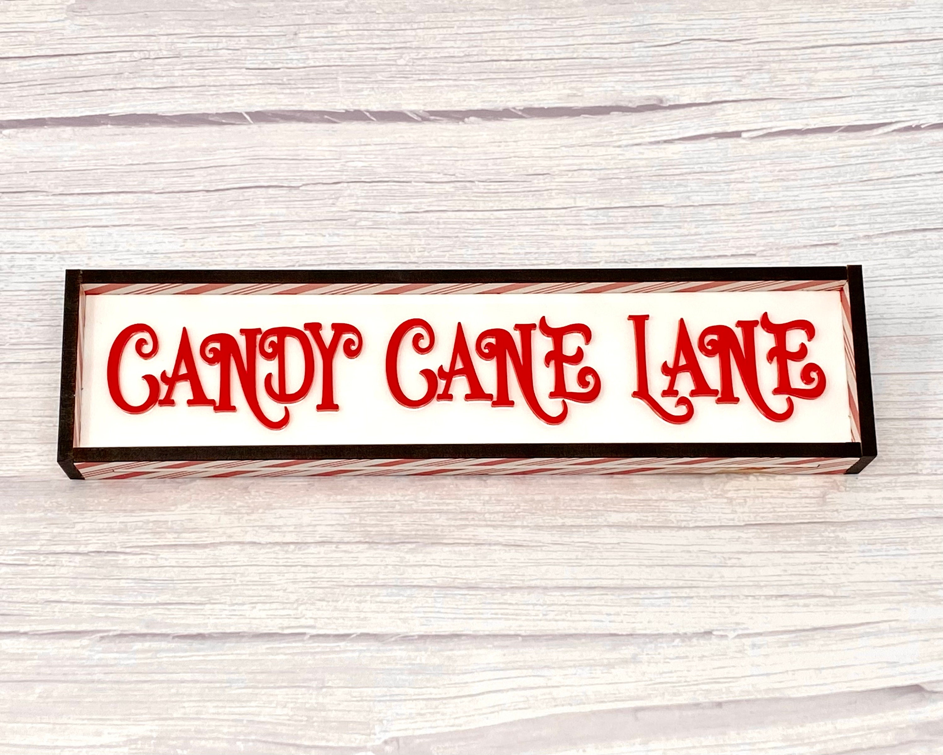 Candy Cane Lane Sign Etsy