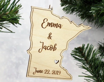 MN Couple Personalized Ornament