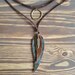 Bohemian Necklace, 3 Layer Necklace, Leather Necklace, Boho Necklace, Leather Feather Necklace, Boho Jewelry, Leather Choker