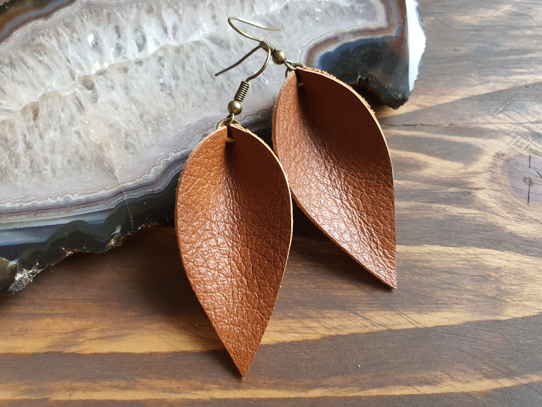 Diy leather leaf earrings hot sale