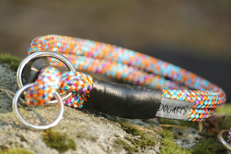Climbing Rope Slip Dog Collar AMANI // Choose Your Color Etsy