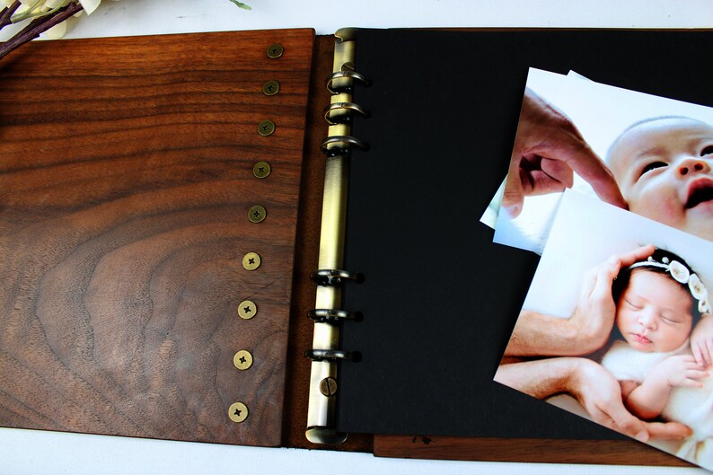 Baby's first Photo Album Personalized Wooden Photo Book Etsy