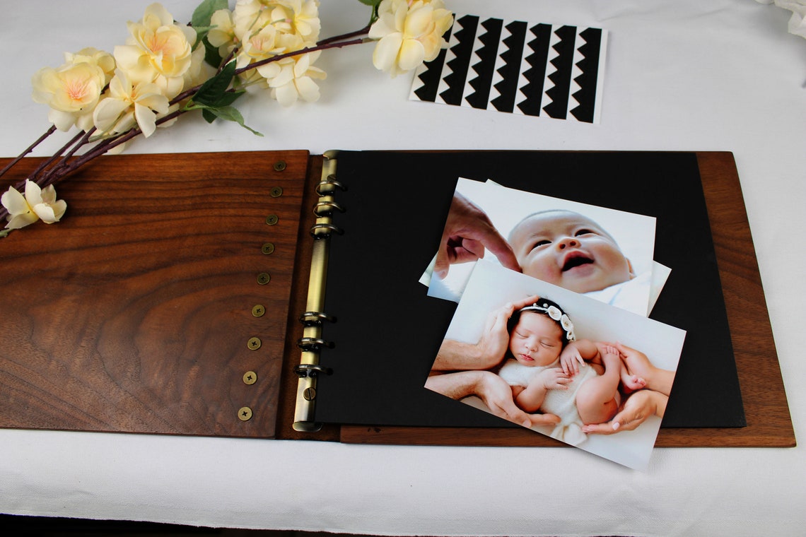 Baby's first Photo Album Personalized Wooden Photo Book Etsy