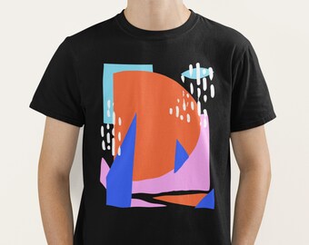 Abstract Shirt, Unisex Tshirt, Cotton Tshirt, Art Tshirt, Art Drawing Shirt, Graphic Tshirt, Aesthetic Shirt, Summer Tshirt, Geometric Shirt