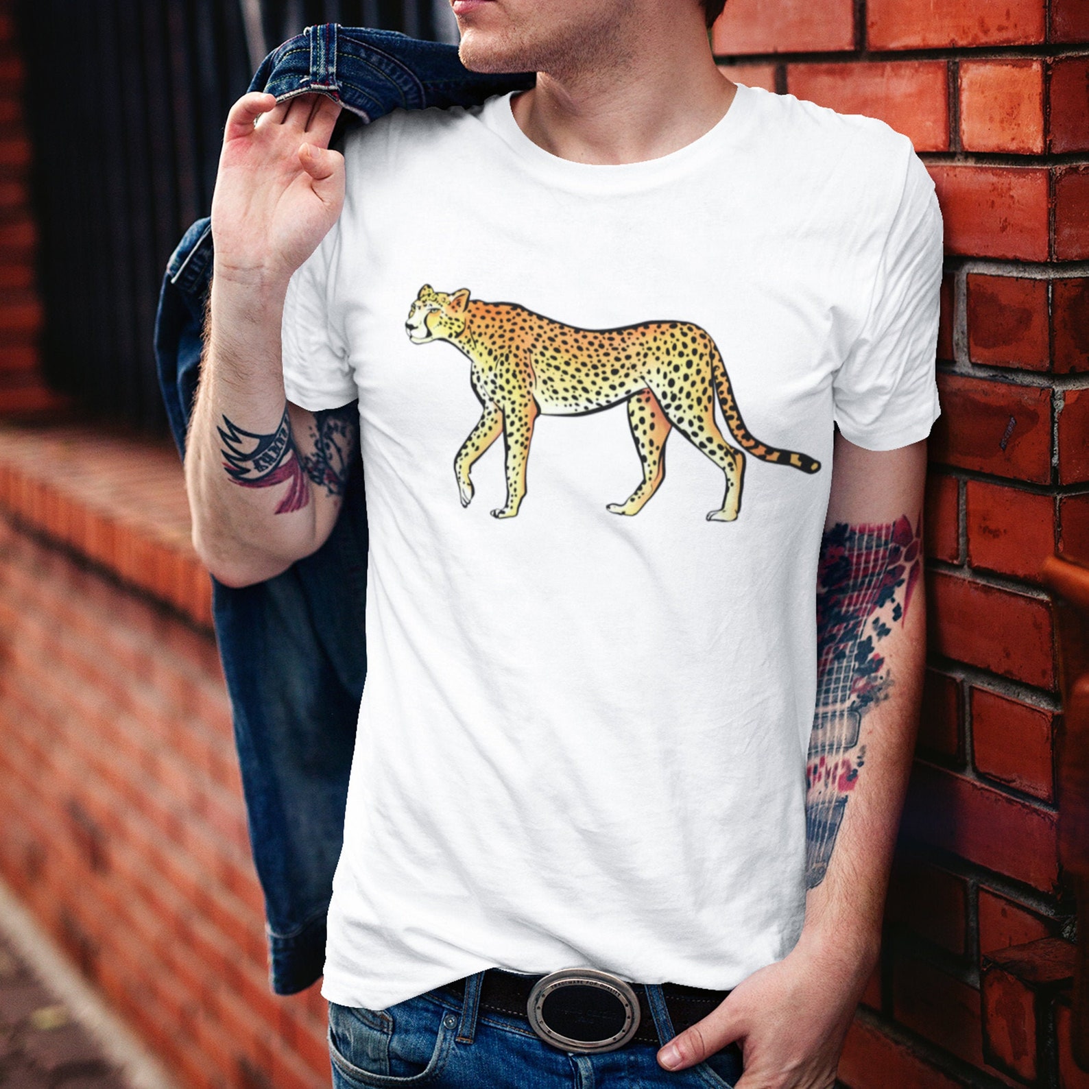 Cheetah Tshirt Leopard Print Printed TShirt Animal Lover Etsy