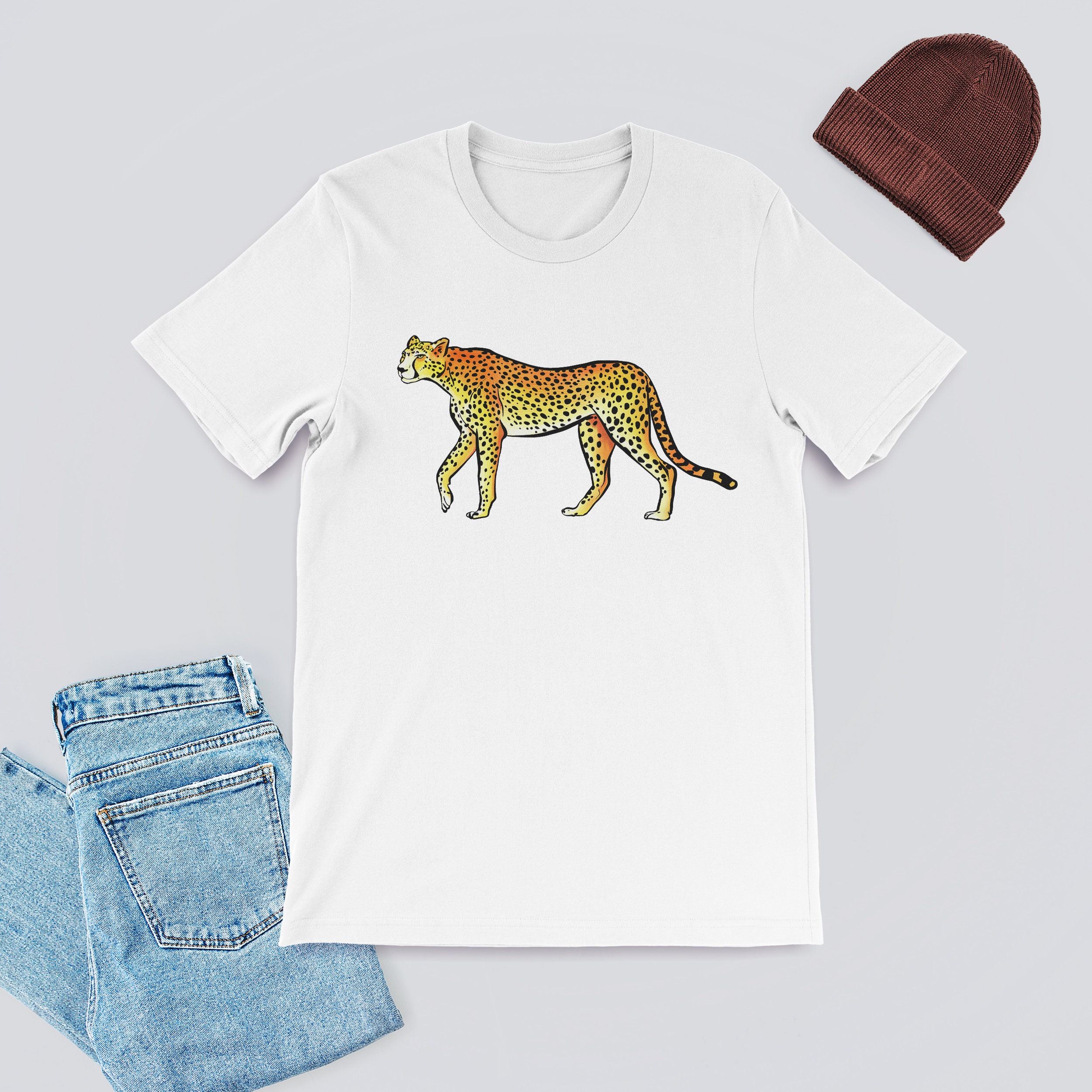 Cheetah Tshirt Leopard Cheetah Shirt Wild Animal Tshirt | Etsy