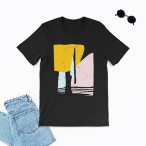 Sun Tshirt, Abstract Tshirt, Art Drawing Shirt, Colorful Shirt, Art Tshirt, Minimalist Tee, Aesthetic Tshirt, Trendy Tshirt, Art Lover Shirt Black
