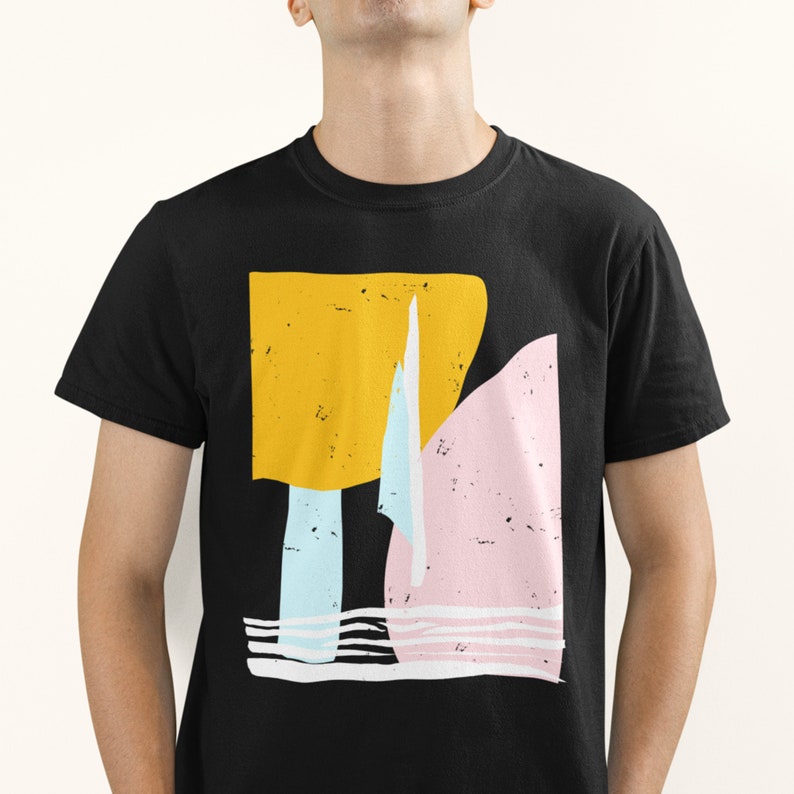 Sun Tshirt, Abstract Tshirt, Art Drawing Shirt, Colorful Shirt, Art Tshirt, Minimalist Tee, Aesthetic Tshirt, Trendy Tshirt, Art Lover Shirt image 2