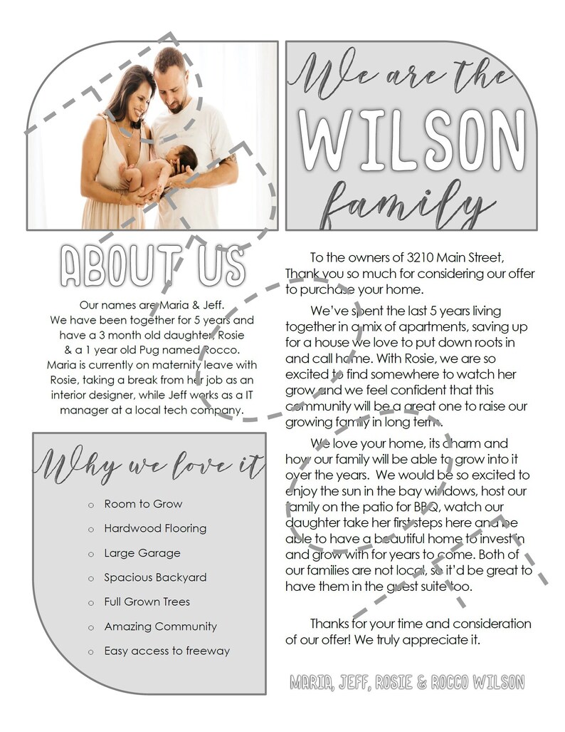 Home Buyer Offer Letter 4 Digital Templates House Etsy