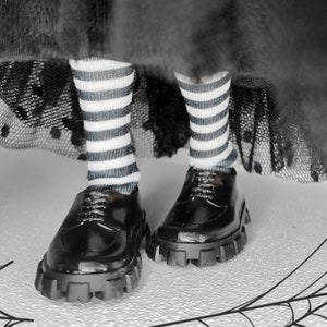 Shoes Wednesday Addams for Blythe (ONLY SHOES)