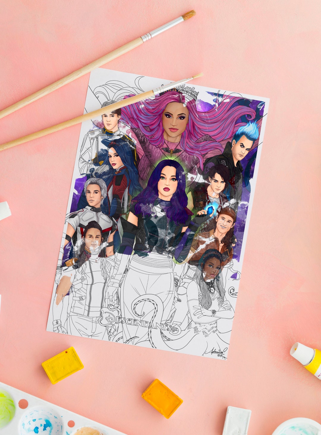 Coloring Page Descendants 3 - Etsy Australia