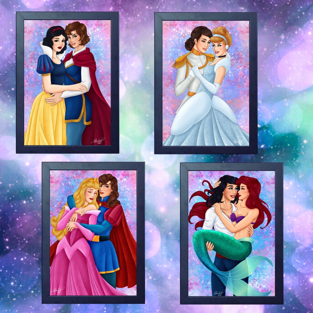 Disney Couples Lesbian Genderbend - Etsy