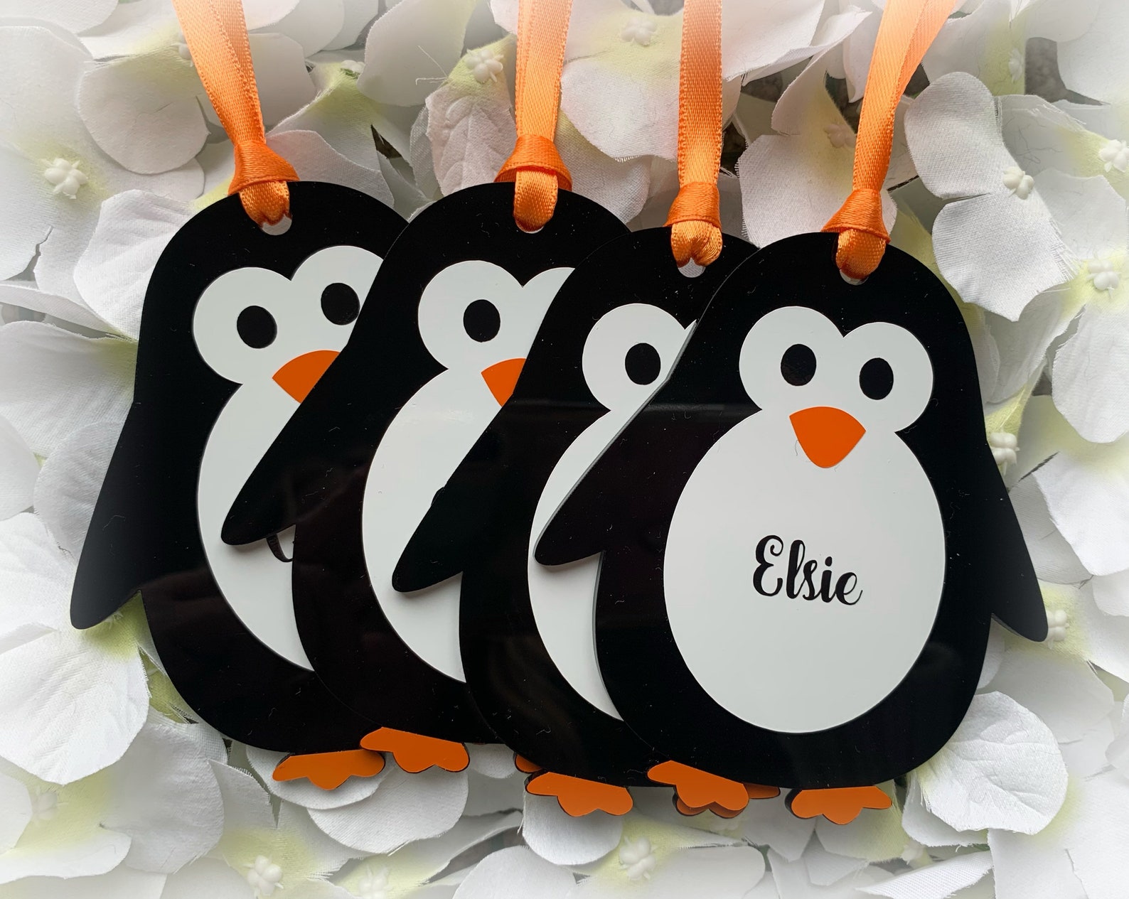 Personalised Penguin Christmas Tree Decoration Ornament | Etsy UK
