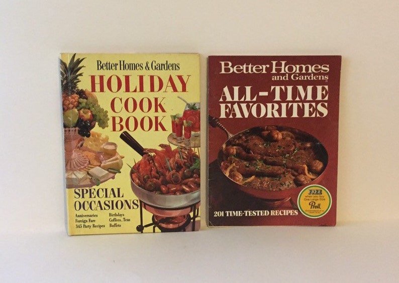 2 Vintage Better Homes Gardens Cookbooks Holiday Cook Book Etsy