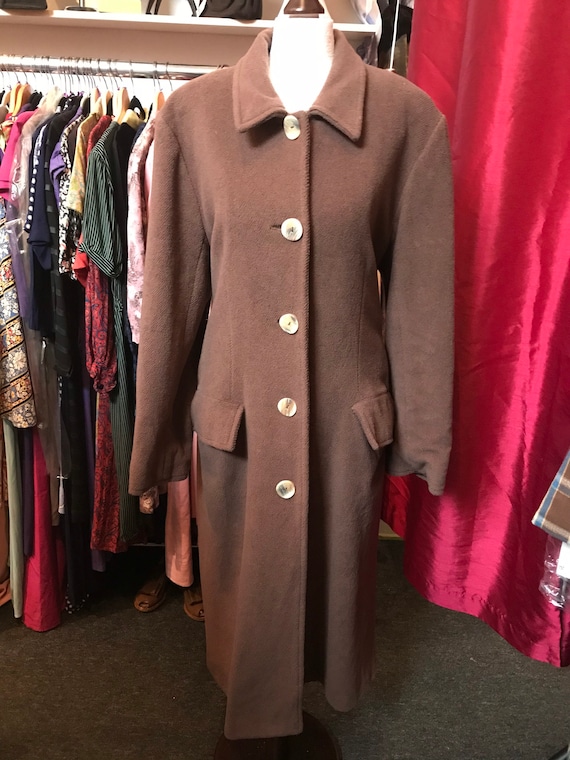 Original Vintage 1940/50s Brown Wool ~ Crombie ~