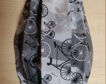 Reusable mask Cotton fabric, Grey Bicycle