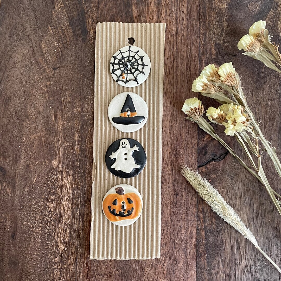 Handmade Large Round Halloween Buttons - Etsy