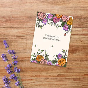 Carte de voeux bienveillante pour la fête des mères | flexible, heureux, je pense à vous, sincère, sympathie, deuil, solennel, difficile, condoléances, perte