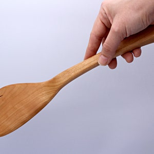 Spatula Handmade from Curly Cherry Wood Kitchen Utensil