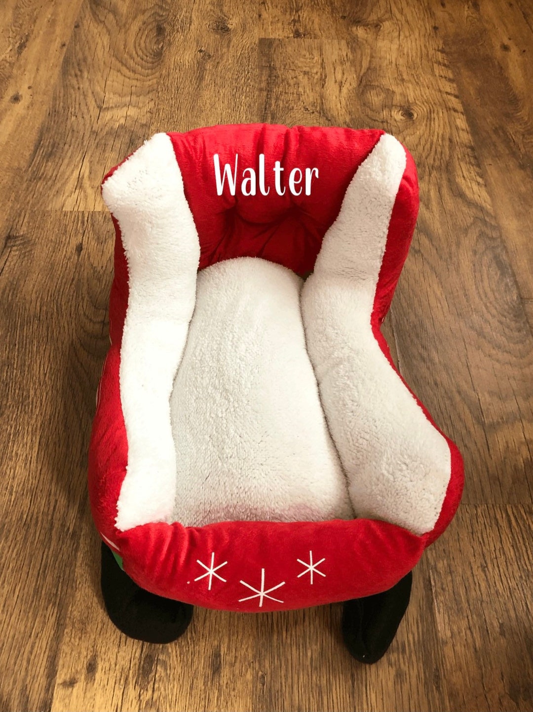 Christmas Sleigh Pet Bed Personalised Cat or Small Dog Etsy UK