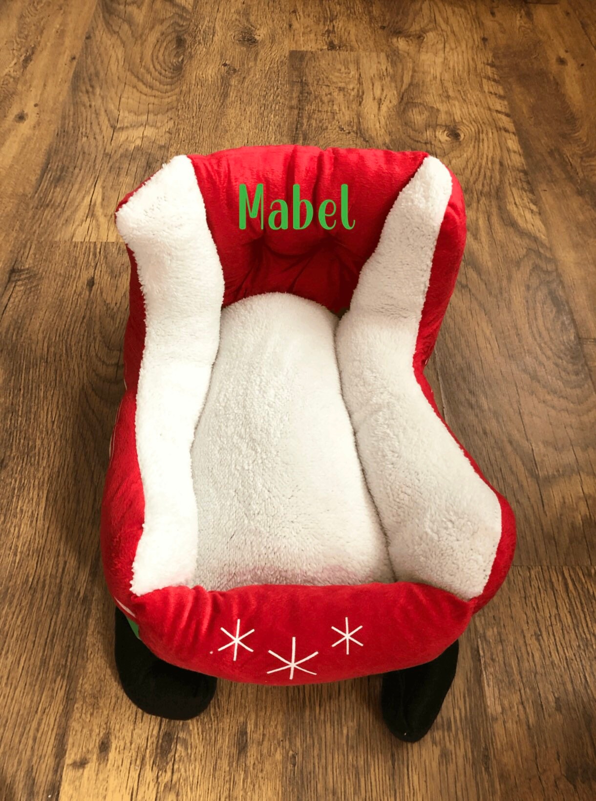 Christmas Sleigh Pet Bed Personalised Cat or Small Dog Etsy UK