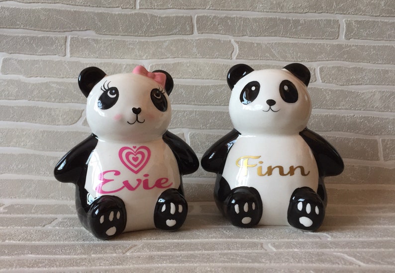 personalised panda teddy